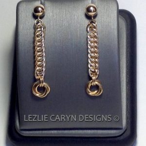 “Perette” Hand-Woven Earring Chain in Microweave