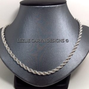 “Spiral Staircase” Hand-Woven Necklace Chain in Microwave