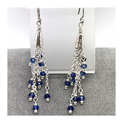 blue Kyanite gemstone earrings