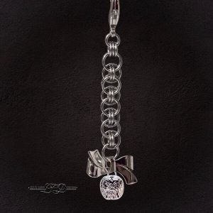 Pekingese Puppy Zipper Pull/Handbag Charm/Backpack Charm on Hand-Woven Alison Chain