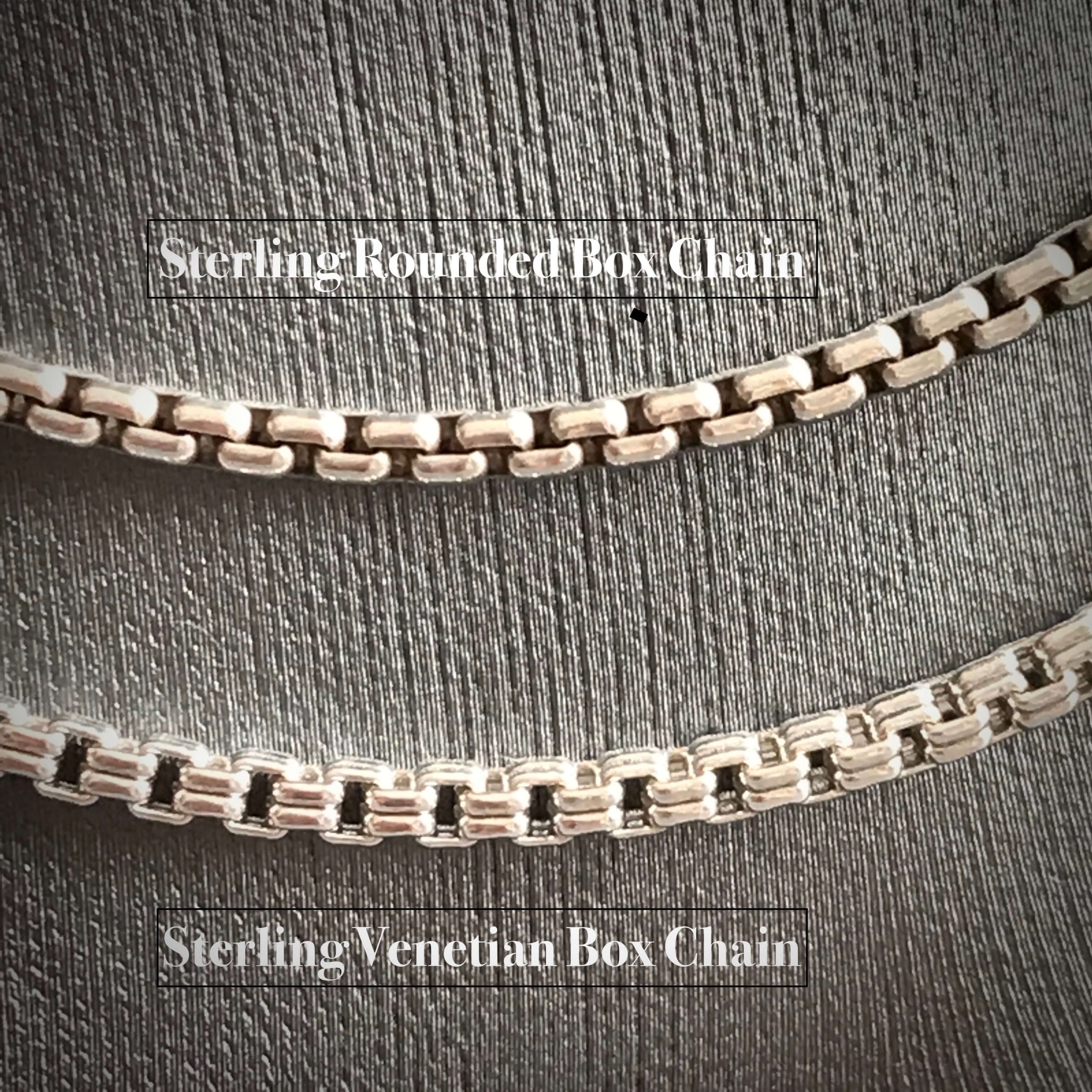 Sterling Venetian Double Box Chain - Image 2