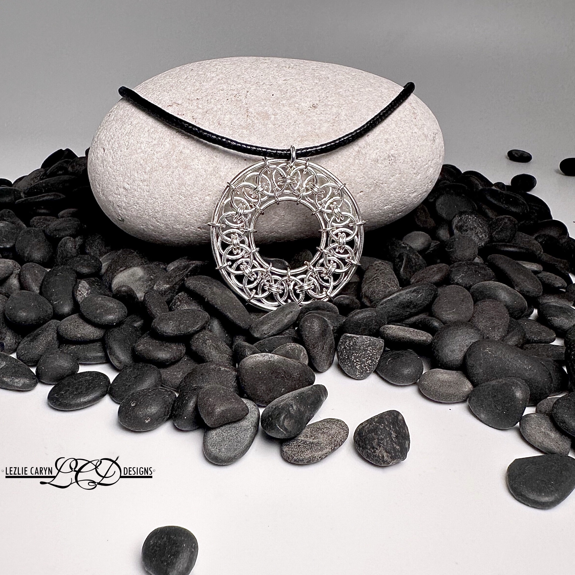 Alison Hand-Woven Medallion Pendant - Image 5