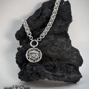 Alison Chain with Reversible Pug Puppy Pendant – Set