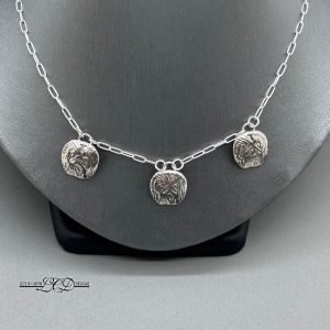 Pekingese Puppy Litter Necklace on Paper Clip Chain