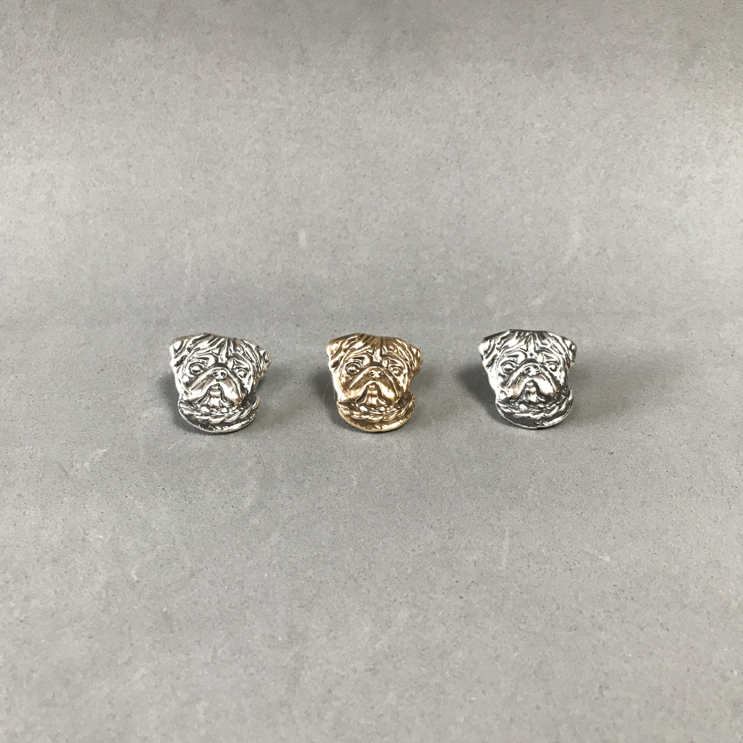 Pug Head Study Tie/Lapel Pin with Clutch - Image 5