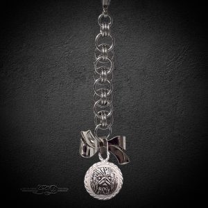 Pekingese Puppy Zipper Pull/Handbag Charm/Backpack Charm on Hand-Woven Alison Chain