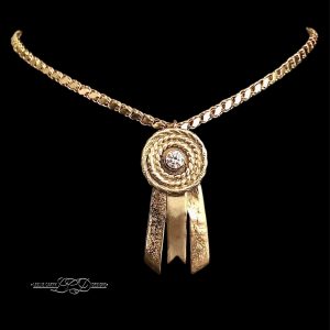 Rosette Pendant with Gemstone