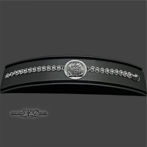 Pekingese Bracelet with Hand-Woven Brianne Chain