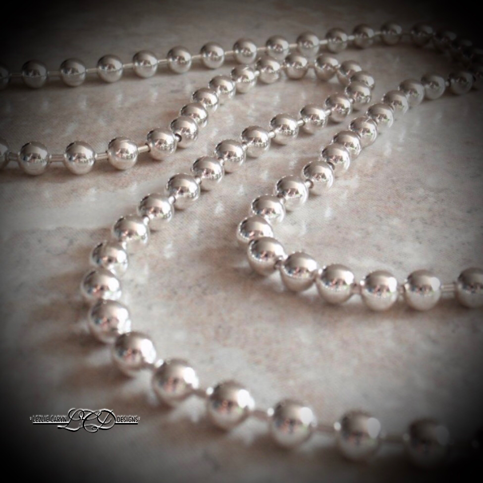 Sterling Bead Ball Chain - Image 3