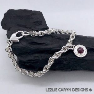 “Spiral Staircase” Hand-Woven Bracelet Chain in Microweave