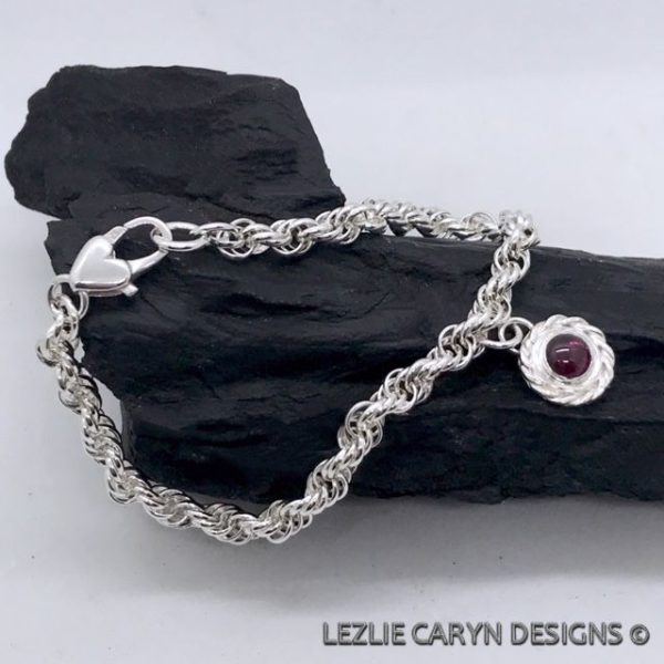 “Spiral Staircase” Hand-Woven Bracelet Chain in Microweave - Image 2