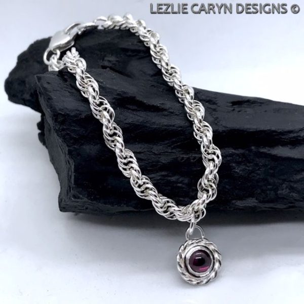 “Spiral Staircase” Hand-Woven Bracelet Chain in Microweave - Image 3