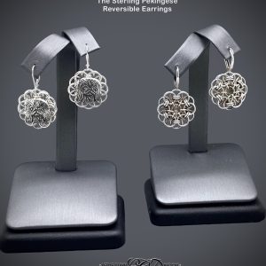 Alison Reversible Pekingese Puppy Earrings