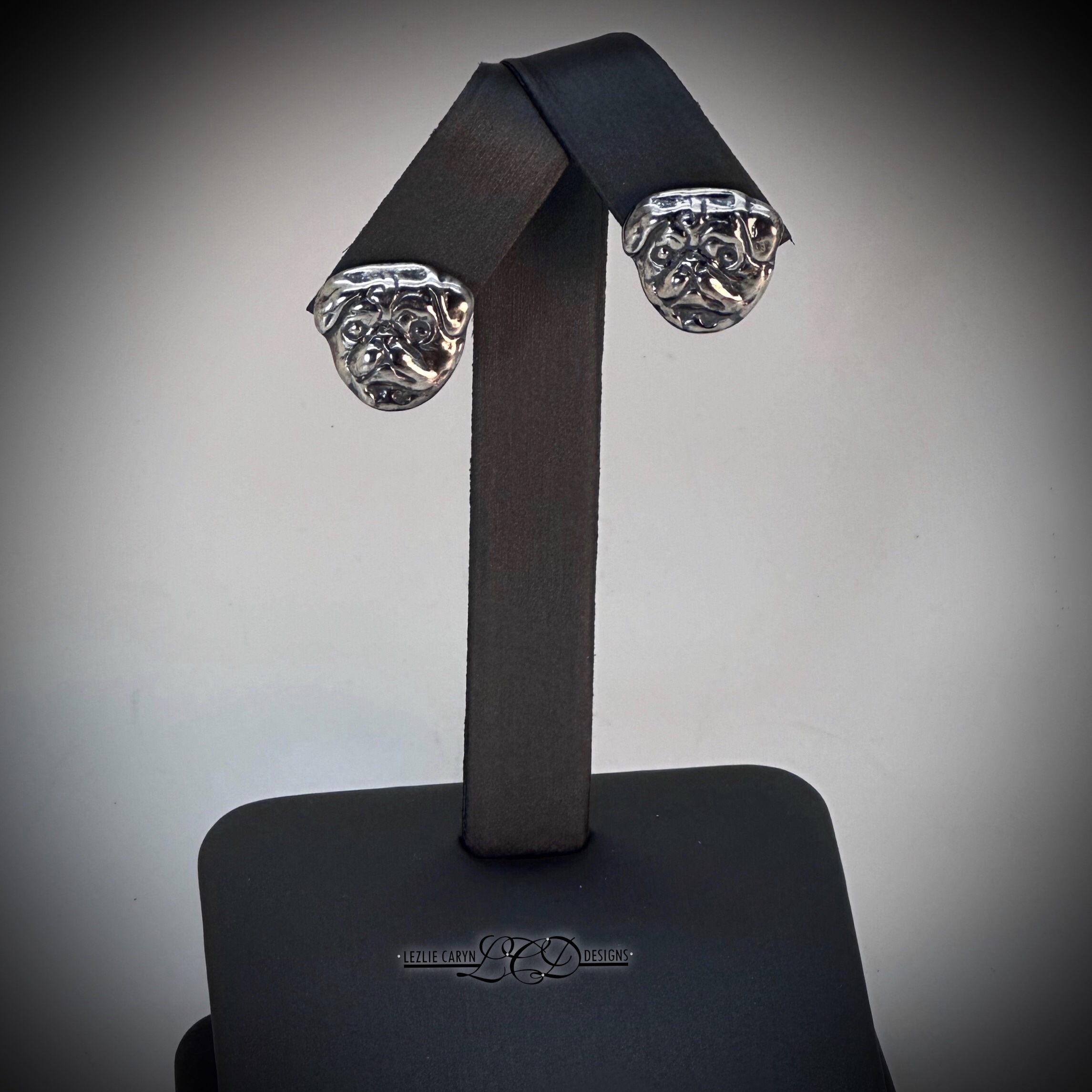 Pug Puppy Post Earrings - Image 3