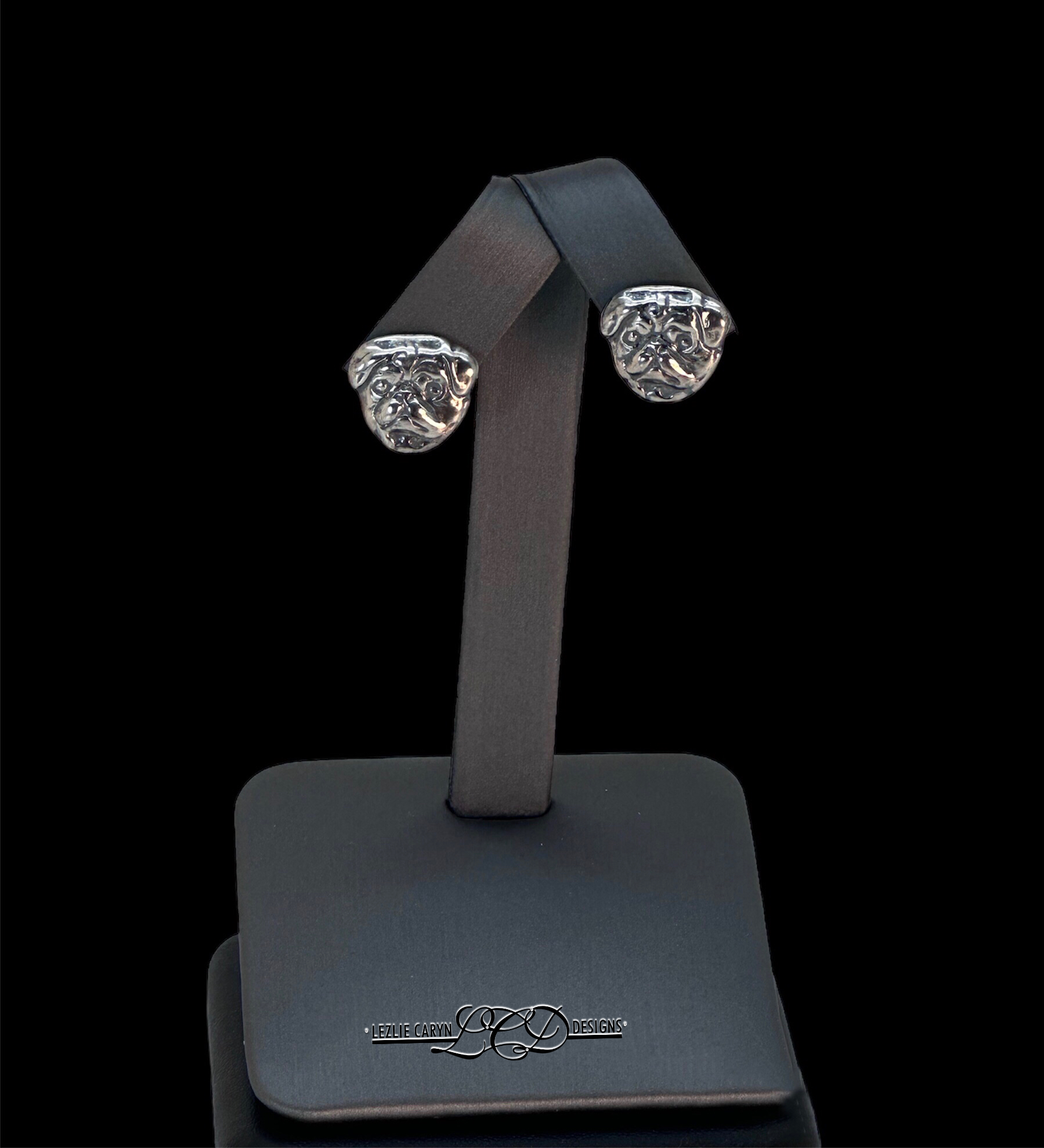 Pug Puppy Post Earrings