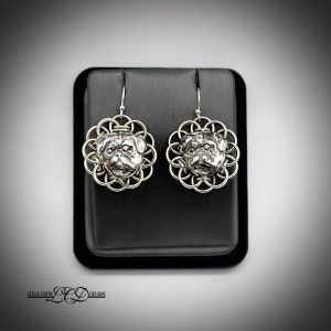 Pug Puppy Reversible Medallion Earrings