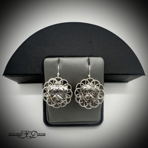 Pug Puppy Reversible Medallion Earrings