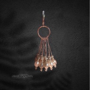 Cascading Pearl Droplet Earrings in Sterling Silver