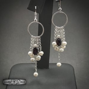 Snow Droplet Earrings in Sterling Silver