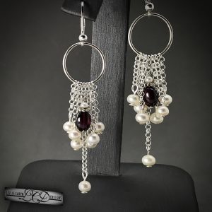 Snow Droplet Earrings in Sterling Silver