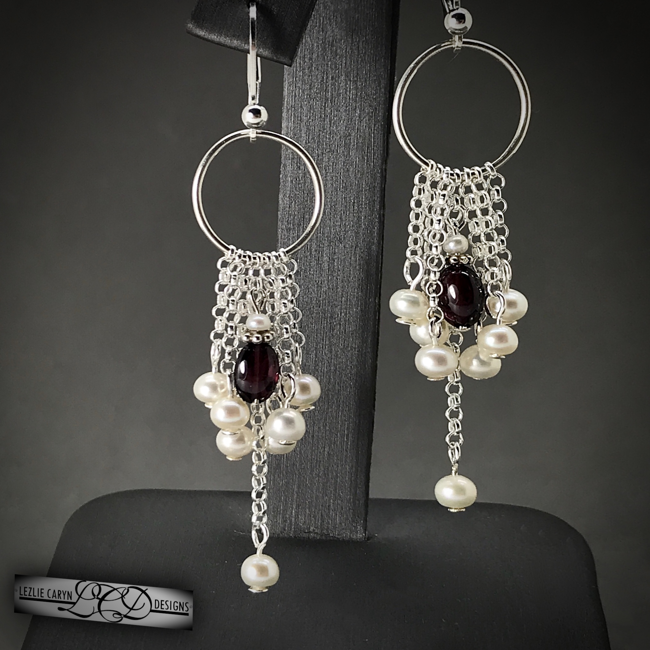 Snow Droplet Earrings in Sterling Silver - Image 2