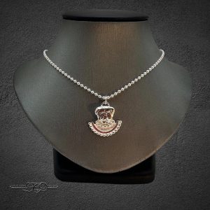 Pug with Silver Bead Collar Pendant